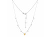 Citrine  Raw Crystal & White Topaz Necklace CIT-RDN-385.