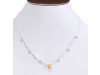 Citrine  Raw Crystal & White Topaz Necklace CIT-RDN-385.