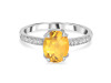 Citrine & White Topaz Ring CIT-RDR-2382.
