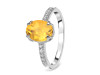 Citrine & White Topaz Ring CIT-RDR-2382.