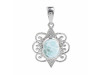 Close Out Larimar & White Topaz Pendant LAR-CO-RDP-334.