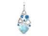 Close Out Larimar & Blue Topaz Pendant LAR-CO-RDP-47.