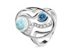 Close Out Larimar & Blue Topaz & White Topaz Ring LAR-CO-RDR-293.