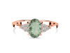 Green Amethyst & White Topaz Ring GRA-RR-364.