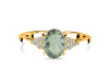 Green Amethyst & White Topaz Ring GRA-RR-364.