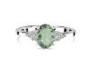 Green Amethyst & White Topaz Ring GRA-RR-364.