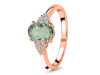 Green Amethyst & White Topaz Ring GRA-RR-364.