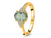 Green Amethyst & White Topaz Ring GRA-RR-364.