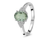 Green Amethyst & White Topaz Ring GRA-RR-364.