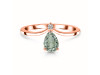 Green Amethyst & White Topaz Ring GRA-RR-374.