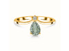 Green Amethyst & White Topaz Ring GRA-RR-374.