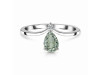 Green Amethyst & White Topaz Ring GRA-RR-374.