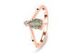 Green Amethyst & White Topaz Ring GRA-RR-374.