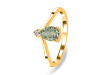 Green Amethyst & White Topaz Ring GRA-RR-374.