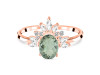 Green Amethyst & White Topaz Ring GRA-RR-405.