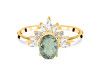 Green Amethyst & White Topaz Ring GRA-RR-405.
