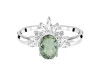 Green Amethyst & White Topaz Ring GRA-RR-405.