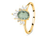 Green Amethyst & White Topaz Ring GRA-RR-405.