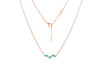 Green Onyx & White Topaz Necklace GRO-RDN-460.