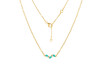 Green Onyx & White Topaz Necklace GRO-RDN-460.