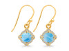 Larimar & White Topaz Earring LAR-RDE-692.