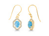 Larimar & White Topaz Earring LAR-RDE-694.