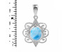 Larimar & White Topaz Pendant LAR-RDP-334.
