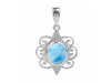 Larimar & White Topaz Pendant LAR-RDP-334.