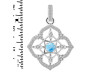 Larimar & White Topaz Pendant LAR-RDP-797-CZ-LOOP.