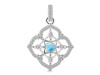 Larimar & White Topaz Pendant LAR-RDP-797-CZ-LOOP.