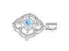 Larimar & White Topaz Pendant LAR-RDP-797-CZ-LOOP.