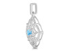 Larimar & White Topaz Pendant LAR-RDP-797-CZ-LOOP.