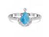 Larimar & White Topaz Ring LAR-RDR-1622.