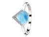 Larimar & White Topaz Ring LAR-RDR-1631.