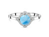 Larimar & White Topaz Ring LAR-RDR-1744.