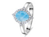 Larimar & White Topaz Ring LAR-RDR-1745.