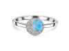 Larimar & White Topaz Ring LAR-RDR-1746.