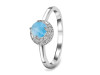 Larimar & White Topaz Ring LAR-RDR-1746.