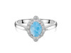 Larimar & White Topaz Ring LAR-RDR-1765.