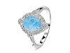 Larimar & White Topaz Ring LAR-RDR-1765.