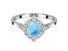 Larimar & White Topaz Ring LAR-RDR-1784.