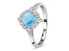 Larimar & White Topaz Ring LAR-RDR-1784.