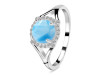 Larimar & White Topaz Ring LAR-RDR-1790.