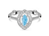Larimar & White Topaz Ring LAR-RDR-1798.