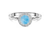 Larimar & White Topaz Ring LAR-RDR-1799.