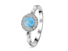 Larimar & White Topaz Ring LAR-RDR-1799.