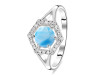 Larimar & White Topaz Ring LAR-RDR-1800.