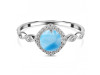 Larimar & White Topaz Ring LAR-RDR-1935.
