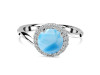 Larimar & White Topaz Ring LAR-RDR-207.