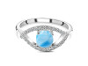 Larimar & White Topaz Ring LAR-RDR-2190.